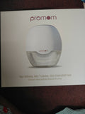Pro Mom breast pump with adjustable suction settings, soft silicone cushion, compact portable design, and efficient milk expression for comfortable and convenient breastfeeding support.