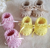 Crochet baby girl shoes