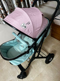 LIFELONG Baby Stroller/Pram, Pink & green/ Travel system with car seat