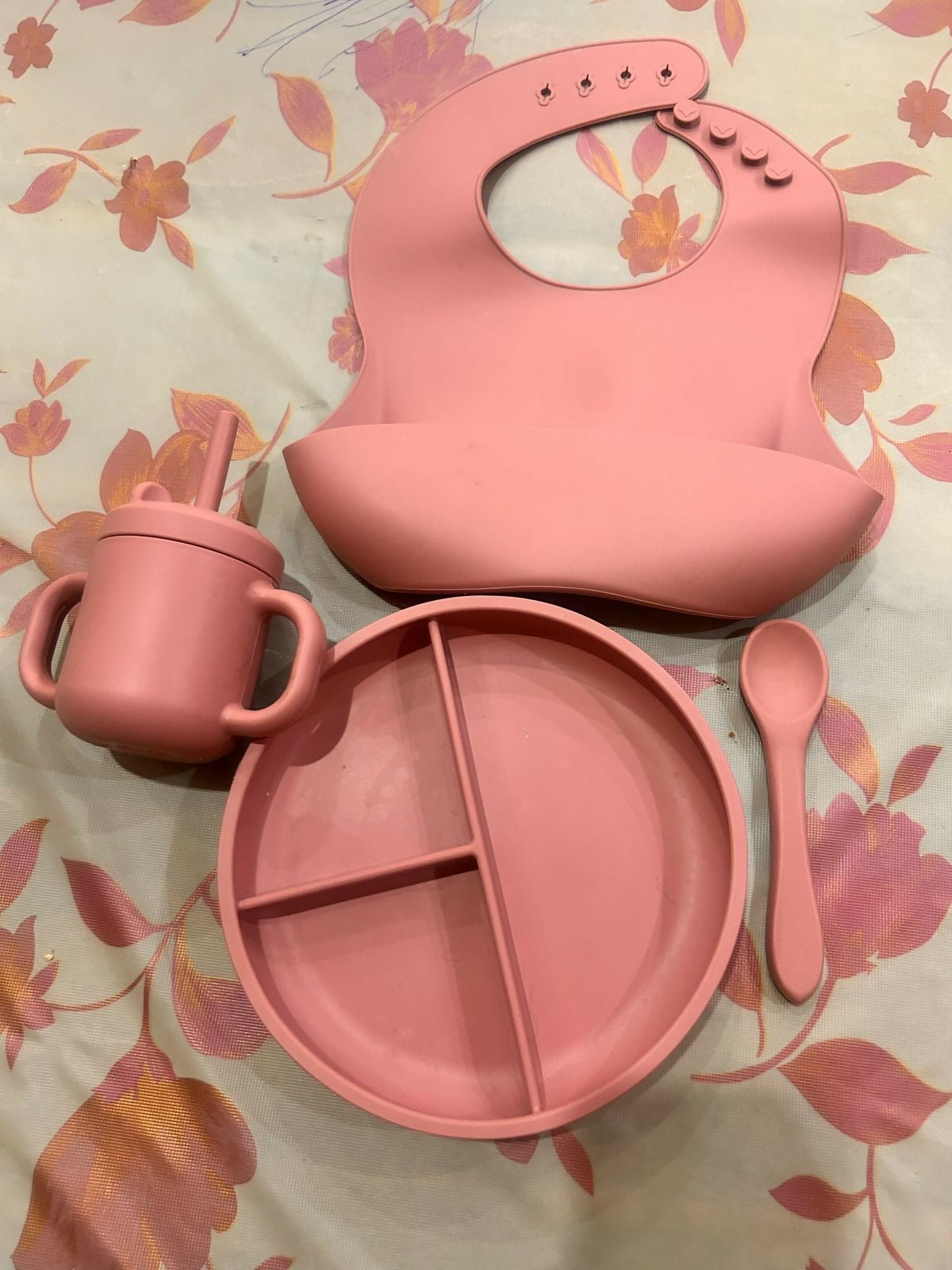 Silicon Baby Feeding Set – 5 Pcs