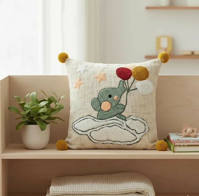 CUDDLE KIDS Hand-Stitched Throw Cushion Covers (Set of 2)
