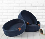 COTTON ROPE WOVEN STORAGE BASKET SET (3 PCS – ROUND)