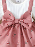 Pink and White Frock/Dress for Baby Girl