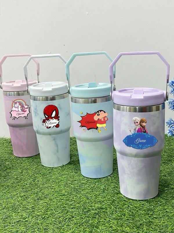 Personalized Texture Print Travel Tumbler – 600ml