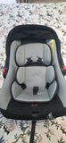 R for Rabbit infant car seat with rear-facing design, cushioned seating, 5-point safety harness, ergonomic carry handle, and protective side support for safe and comfortable travel with newborns and infants.
