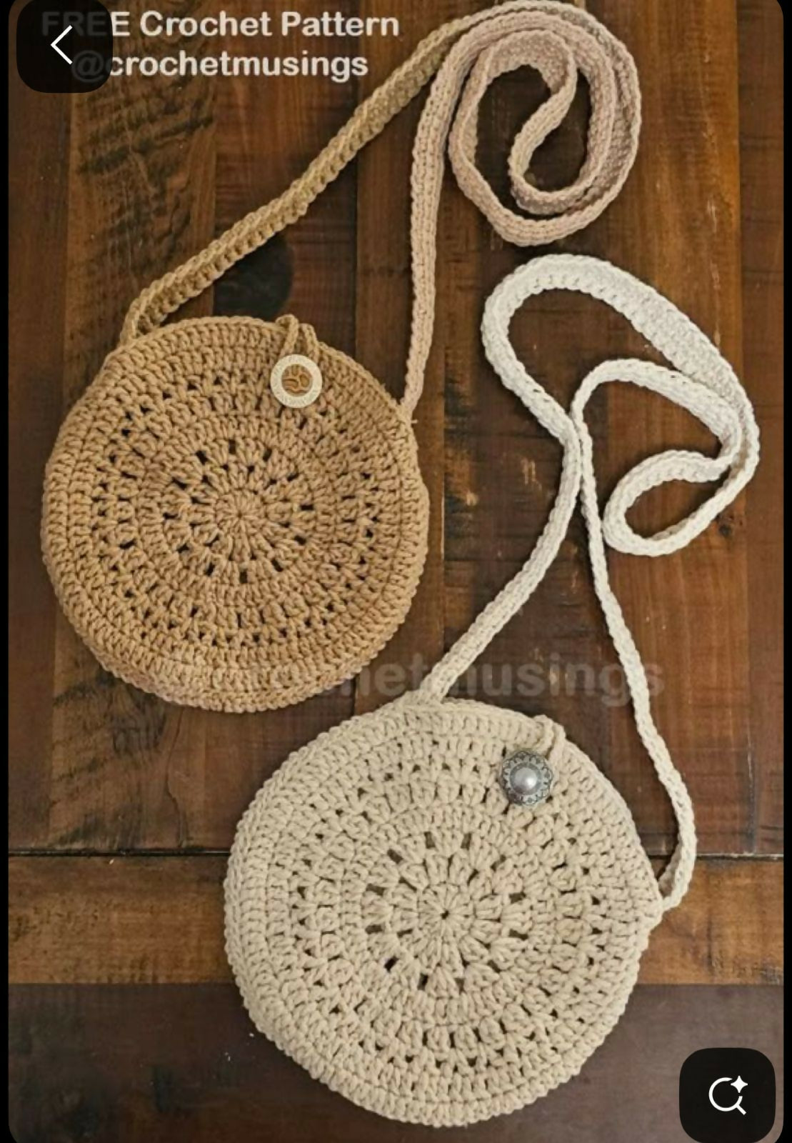 Crochet Round Shaped Sling Bag