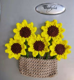 Crocheted sunflowers