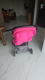 BABYHUG 2 in 1 Rock and Roll stroller cum rocker with reclining seat, sturdy wheels, safety harness, canopy, and dual stroller-to-rocker design for baby comfort and travel.