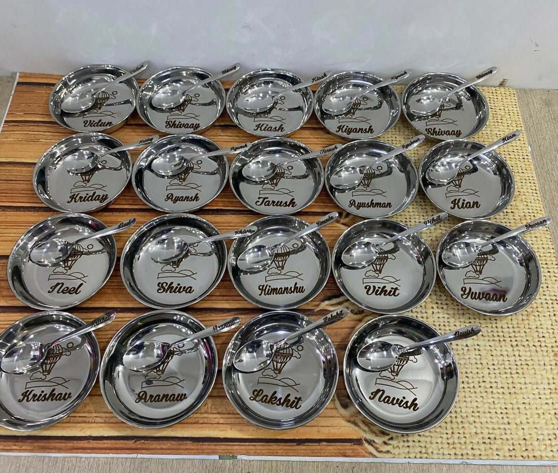 Personalized Halwa Plate for Kanjak & Return Gifts Special