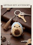 Handmade Crochet Avocado Keychain