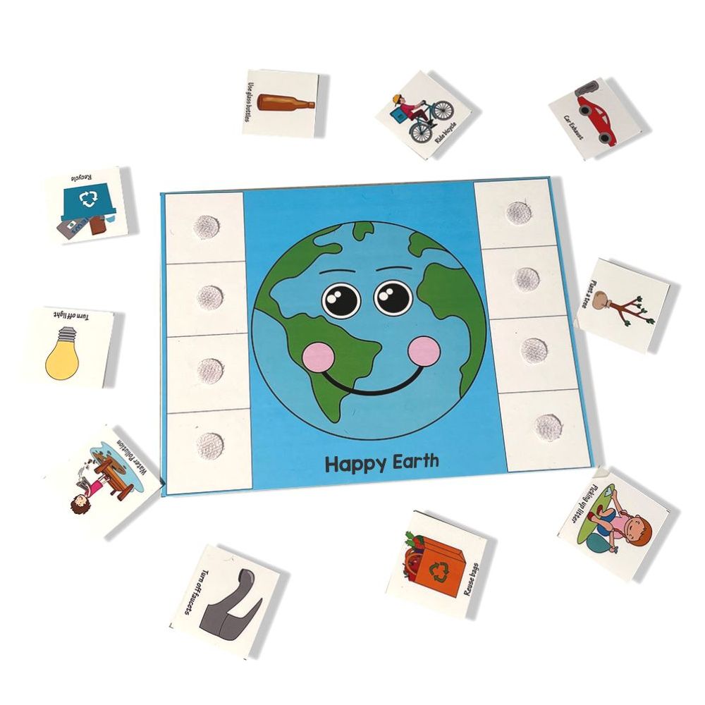 ZOOPLAY Happy Earth Sad Earth Sorting Activity