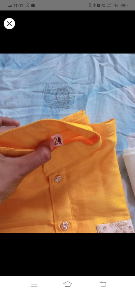 Wrap your baby boy in elegance and comfort with this Chanderi silk kurta pajama, perfect for special celebrations!