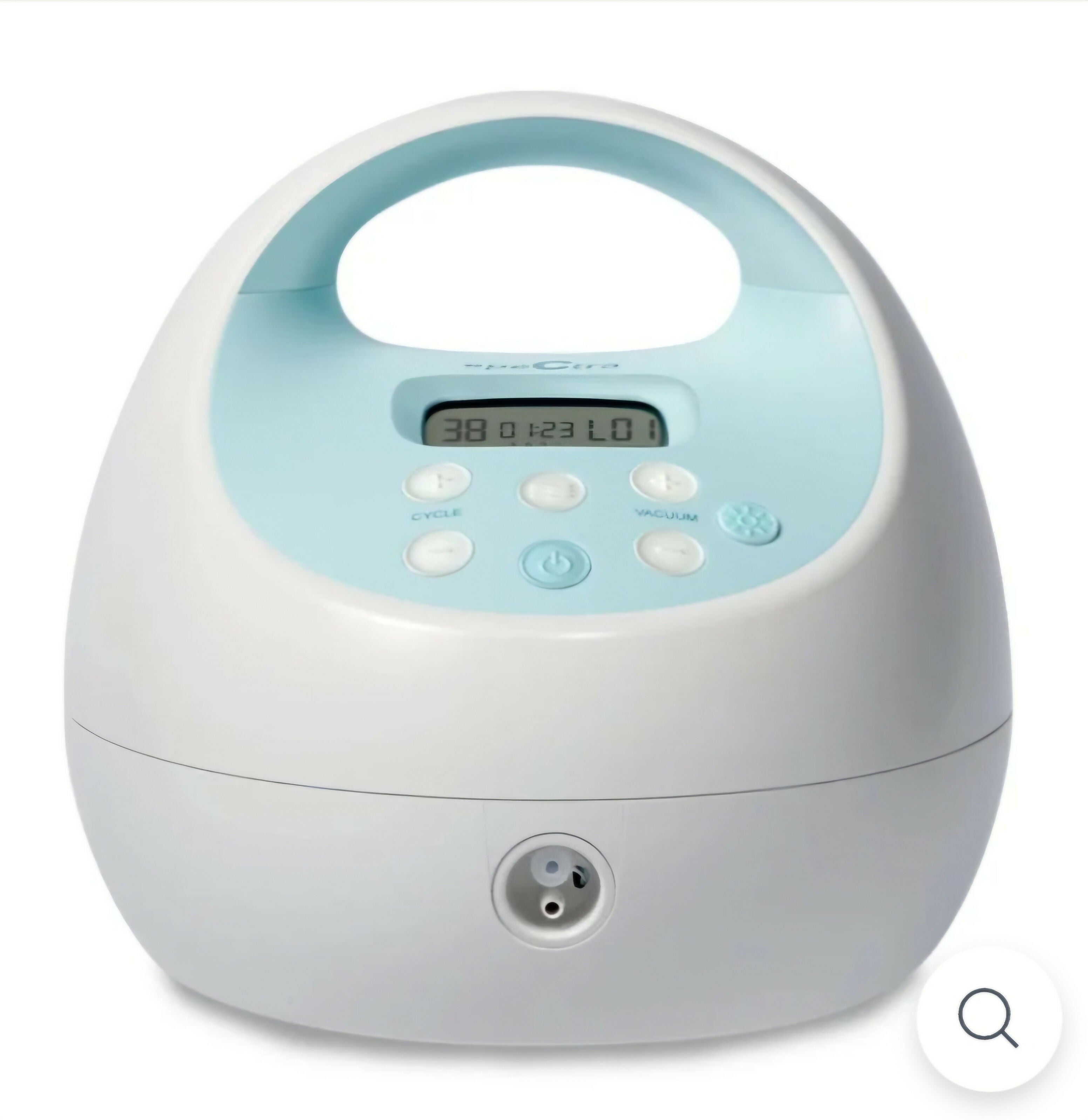 SPECTRA S1 Plus electric breast pump with rechargeable battery, adjustable suction settings, milk collection bottles, portable design, and comfortable breastfeeding support for nursing mothers.