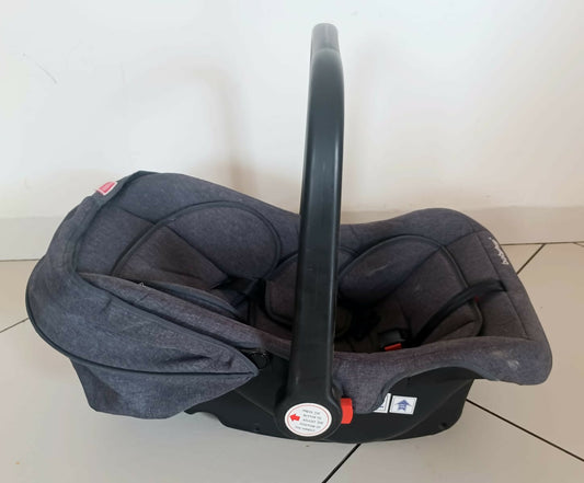 Buy Babyhug Amber Car Seat Cum Carry Cot – 4-in-1 comfort and safety from newborn to toddler.