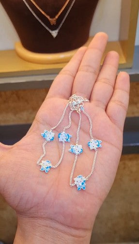 Silver 92.5 Hallmark Silver Jewelry Payal/Anklets for Baby Girl