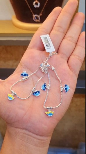 Silver 92.5 Hallmark Silver Jewelry Payal/Anklets for Baby Girl