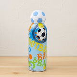 Premium Football Insulated Steel Bottle with double-wall stainless steel insulation, leak-proof lid, football-themed design, durable construction, and reusable design to keep drinks hot or cold for hours.
