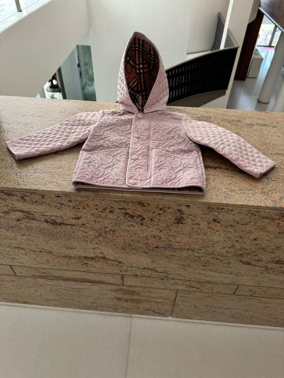 Dress your little fashionista in luxury with the Stylish Burberry Jacket with Detachable Hood - iconic style for every precious moment!