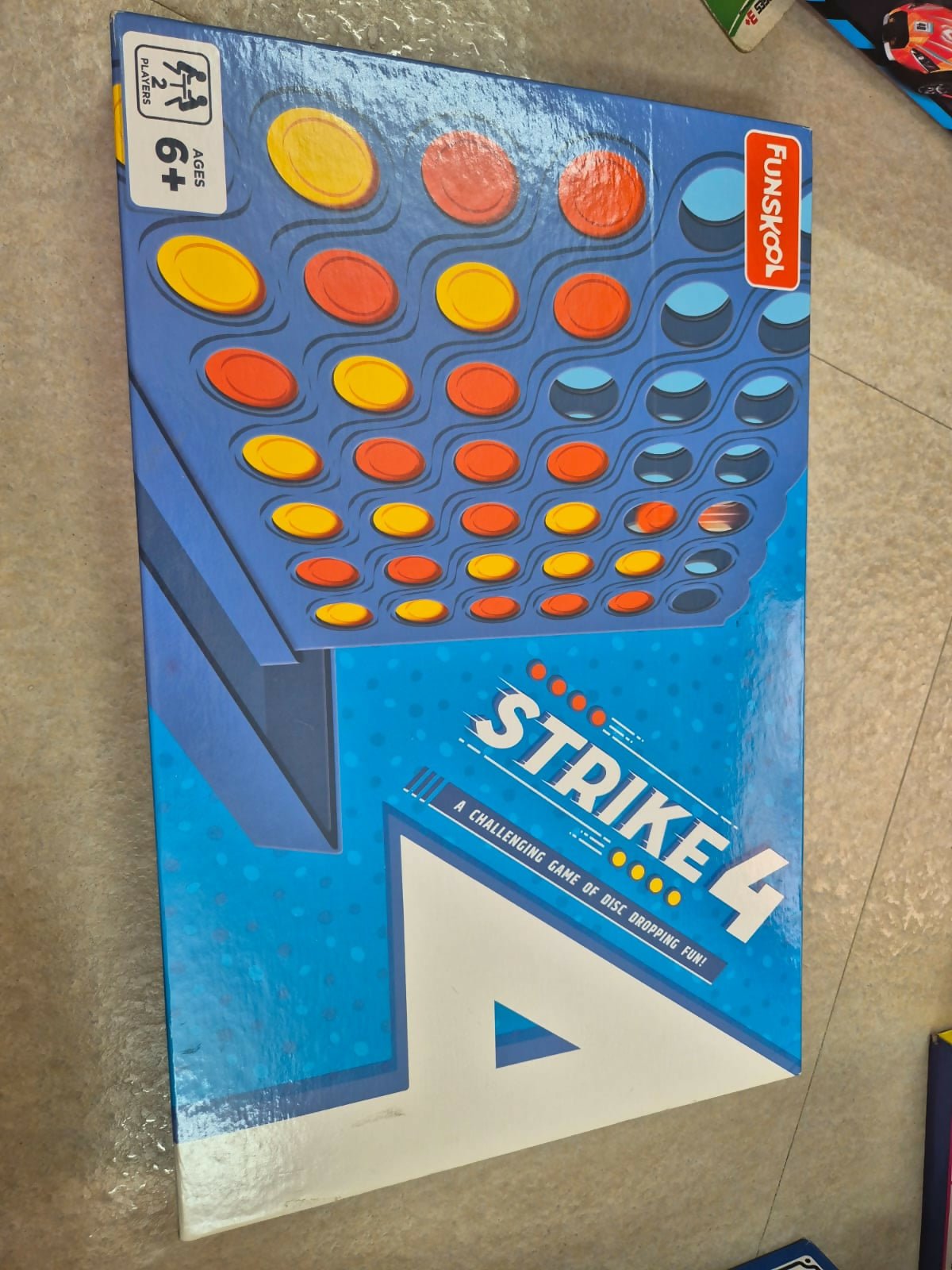 Board game box for 'Strike 4' by Funky Fox
