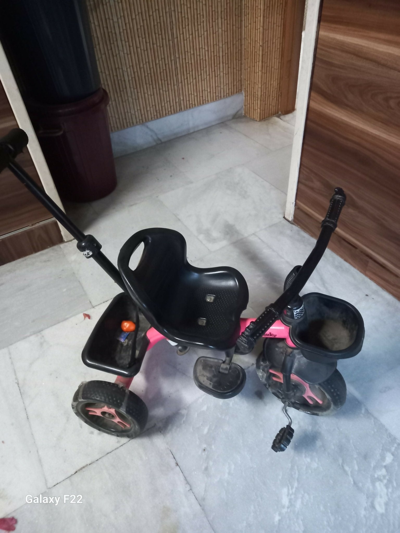 Fun n Funky tricycle for kids with sturdy frame, comfortable seat, easy-grip handlebars, durable wheels, and colorful design for fun indoor or outdoor riding.