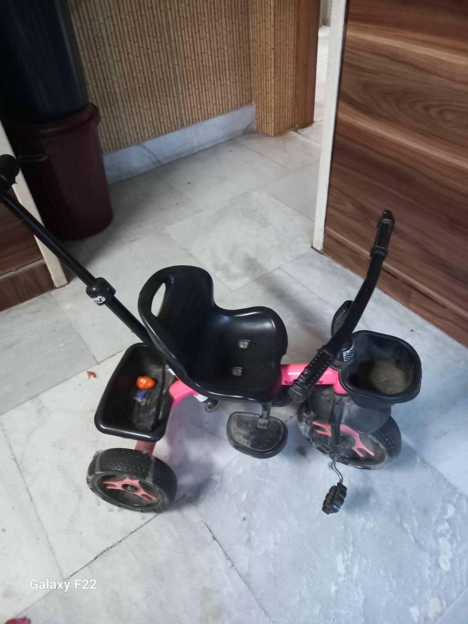 Fun n Funky tricycle for kids with sturdy frame, comfortable seat, easy-grip handlebars, durable wheels, and colorful design for fun indoor or outdoor riding.