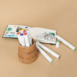 Markers are built with dual tips that are fine (narrow) and broad to allow you to be creative with a variety of vibrant color options. This is the perfect gift and addition for artists, students, kids, and more for arts and crafts, design etc.