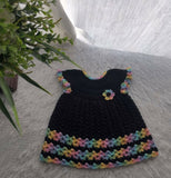 Black crocheted dress