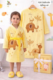 3 PCS Unique Kids Bathrobe Set
