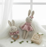 Crochet bunny and rattle set