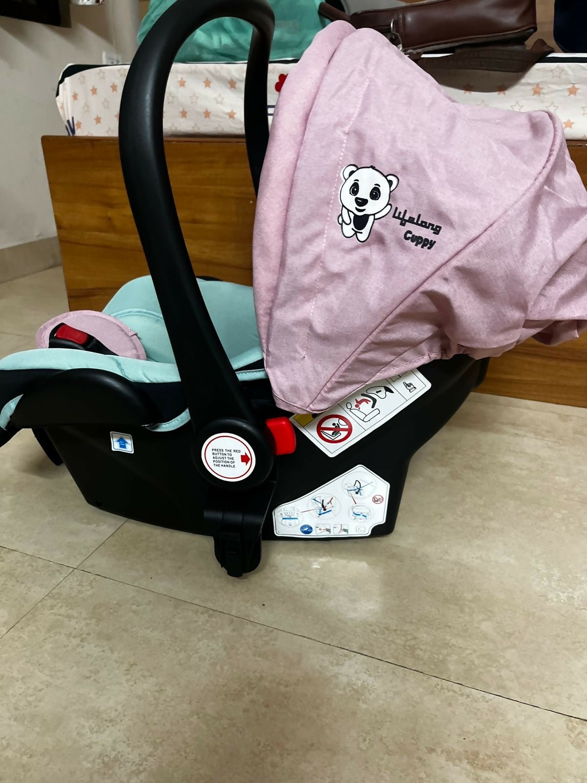 LIFELONG Baby Stroller/Pram, Pink & green