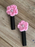 Handmade Crochet Hair Clips for Girls | Cute & Soft Baby Hair Accessories | Colorful Designer Clips