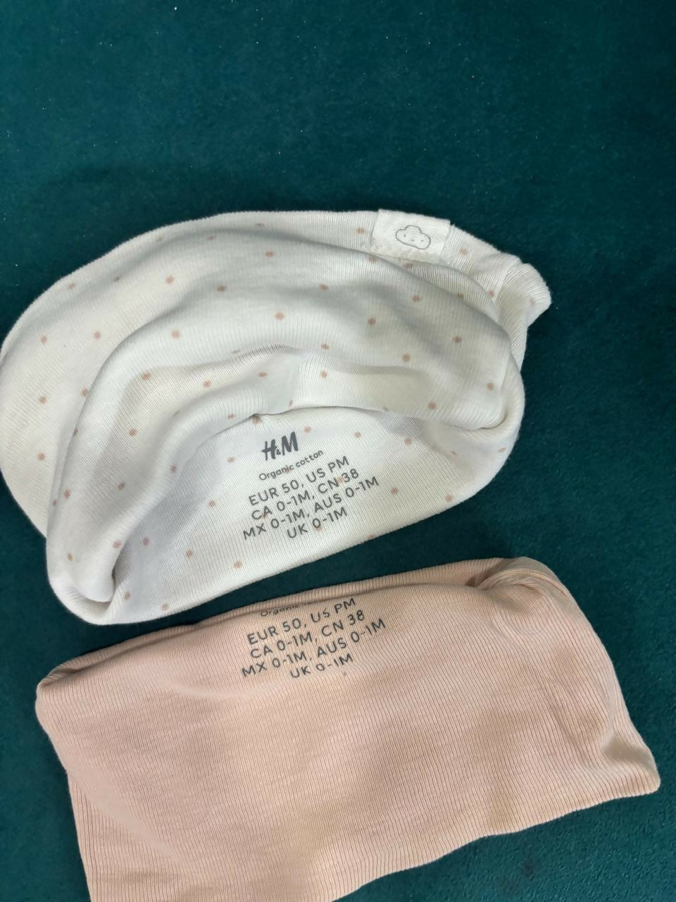 H&M 2 Pack Cotton Caps – Soft, Breathable & Comfortable Newborn Essentials