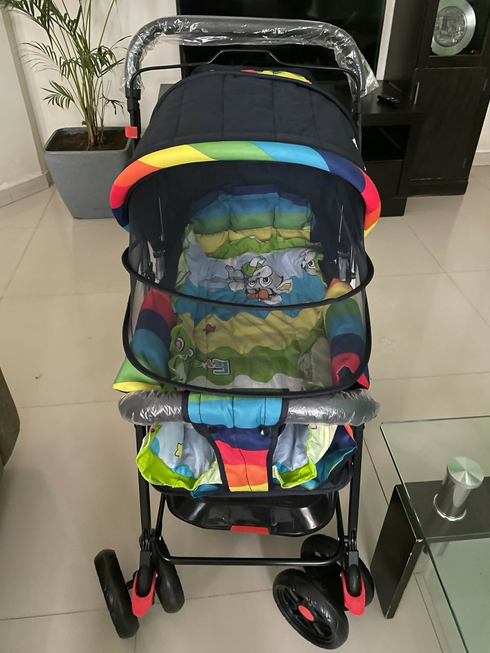 Explore the STAR AND DAISY Stroller/Pram for Baby – stylish, comfortable, and functional with multi-position reclining seat and one-hand fold for effortless outings.