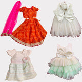 Combo of BABYTEEN Frocks & LIL PEACOCK Lehenga Choli - PyaraBaby