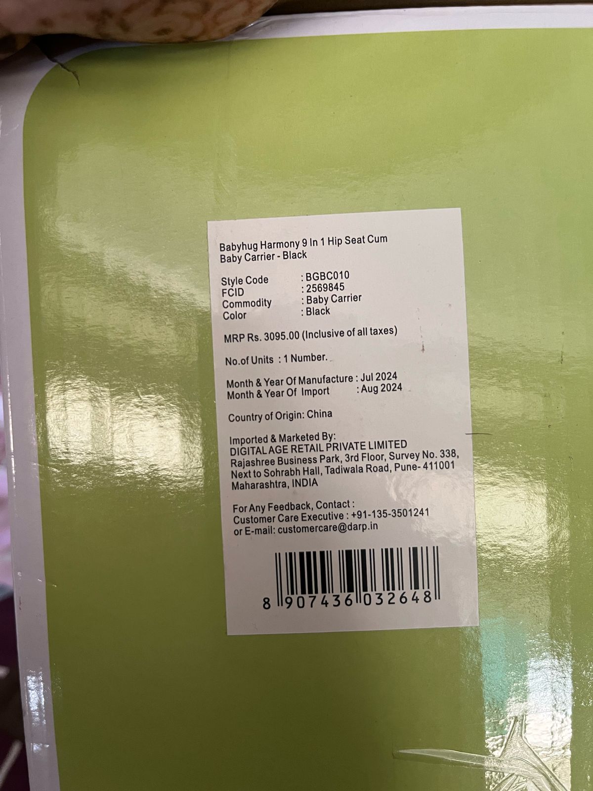 BABYHUG Baby Hip Seat Carrier | Ergonomic Baby Carrier for 3-36 Months