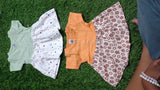 Set of 2 Baby Girl Frocks/Dresses, crafted from soft, breathable fabric with charming designs for comfort and style on any occasion.