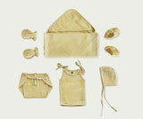 Muslin New Born set Organic Cotton, Colour with Herbal Extracts