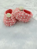 Crochet baby girl booties
