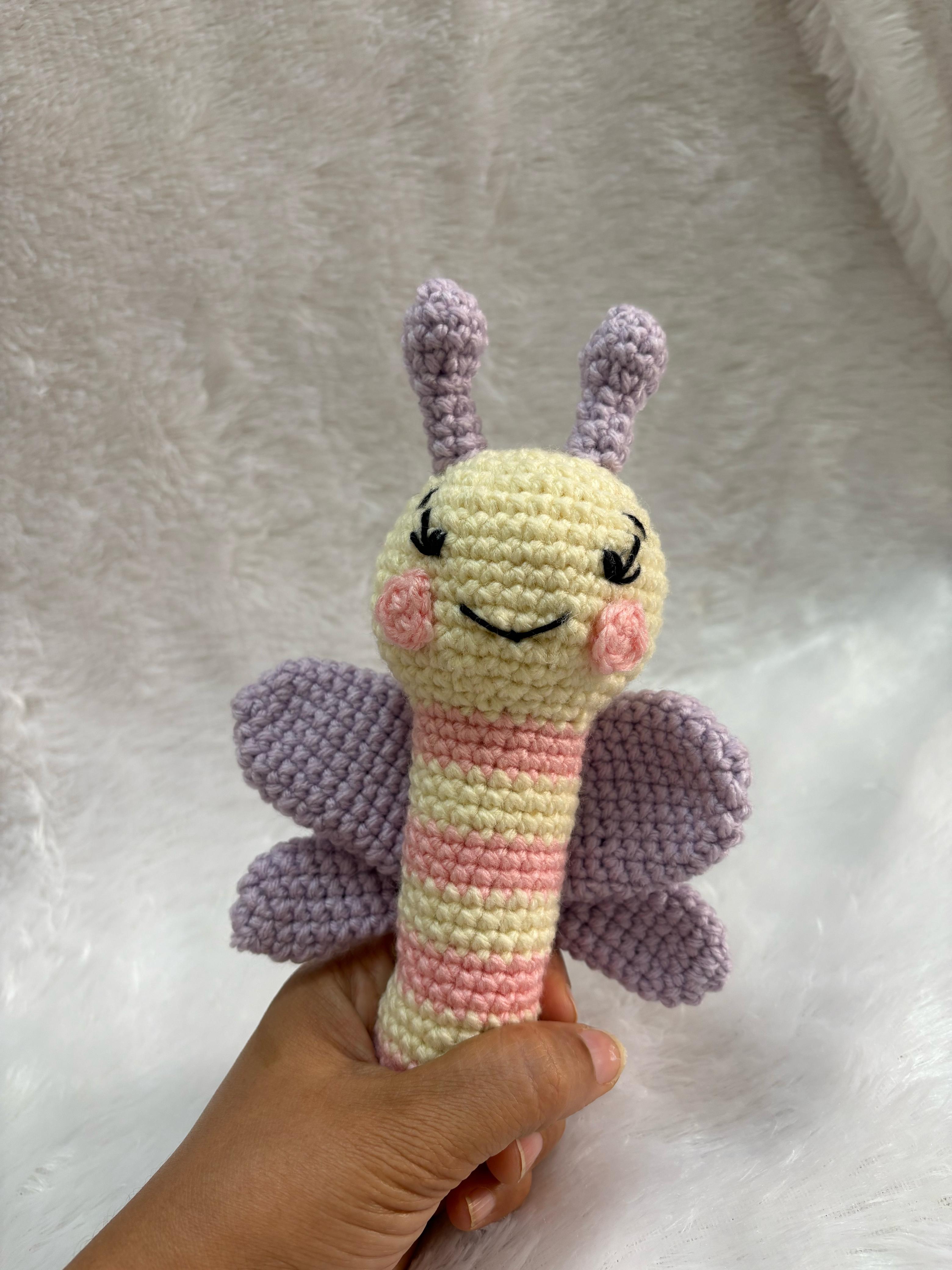 Crochet handmade baby Rattle/ Childsafe Rattle/animal Rattle