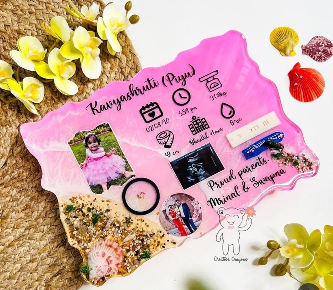 Buy Resin Birth Frames – personalized baby keepsake to cherish forever.