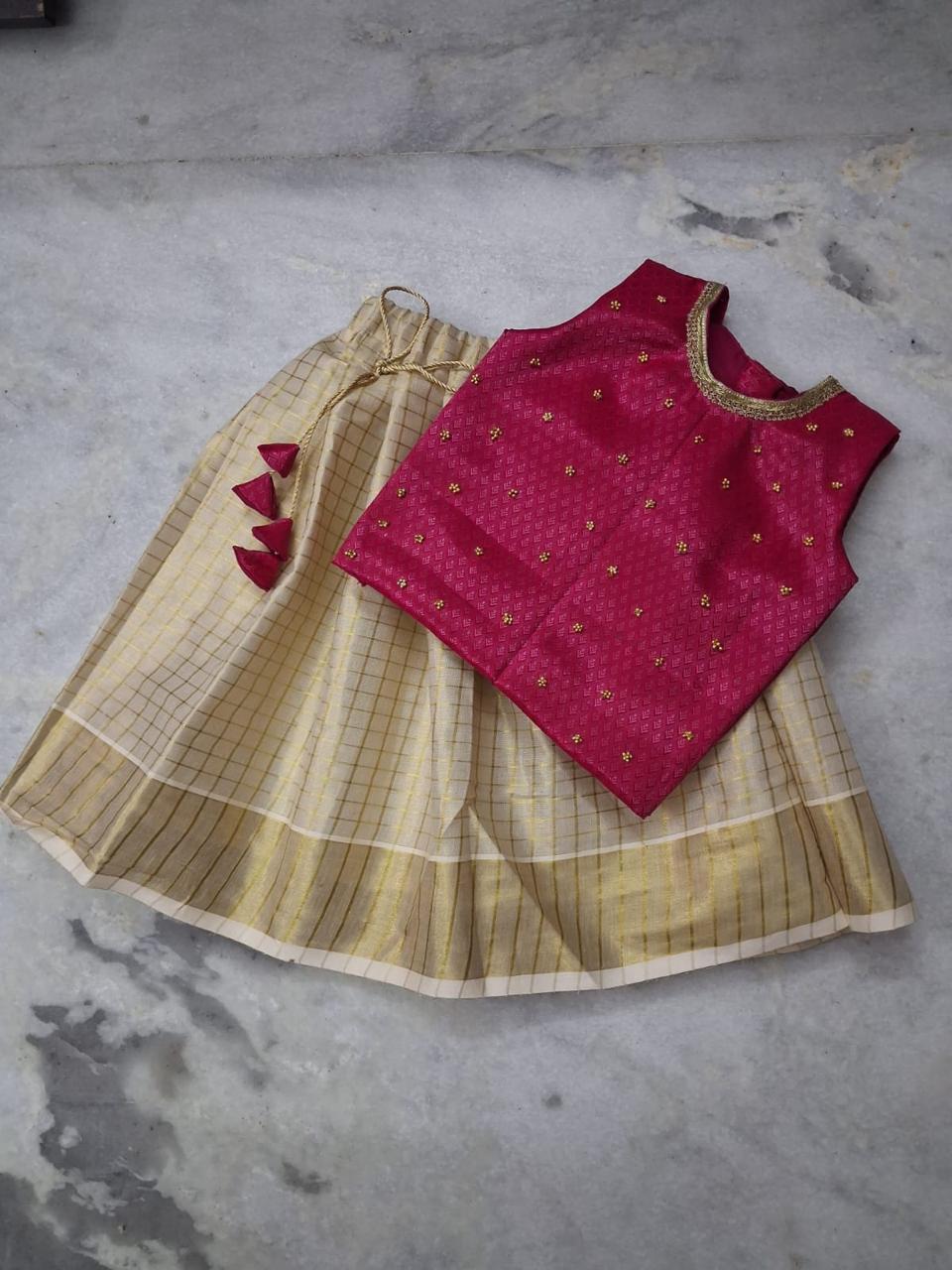 Kerela Style Lehenga Choli for Kids