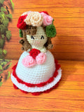 Crochet reversible doll flower bouquet