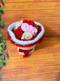 Crochet reversible doll flower bouquet
