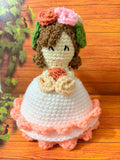 Crochet reversible doll flower bouquet