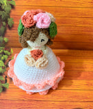 Crochet reversible doll flower bouquet