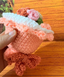 Crochet reversible doll flower bouquet