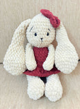 Crochet handmade long ear bunny soft toy