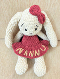 Crochet handmade long ear bunny soft toy