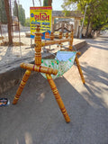 Wooden Single Dandi Cradle with Cloth