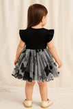 Girls Butterfly Net Party Dress with Bow